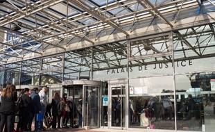 L'entrée du palais de justice de Bobigny (Seine-Saint-Denis).(Illustration.)