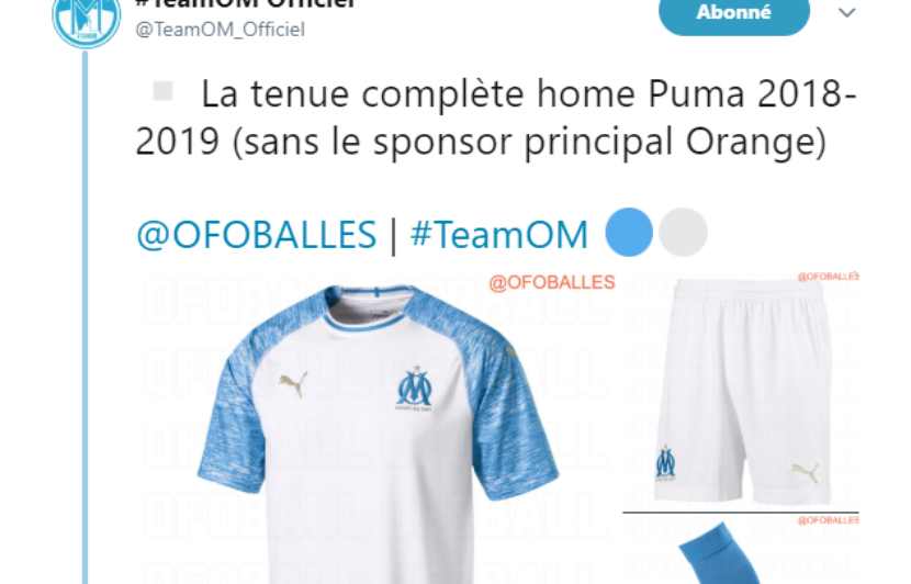 Maillot Extérieur OM nouveau Maillot Extérieur OM nouveau