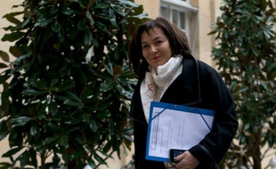 La ministre de la Fonction publique Annick Girardin, à son arrivée à l'Hôtel Matignon à Paris le 18 février 2016