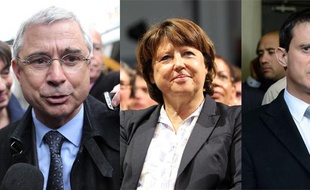 Claude Bartelone, Martine Aubry et Manuel Valls.