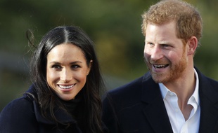 Le Prince Harry et sa fiancée Meghan Markle à la Nottingham Academy le 1er décembre 2017.