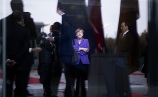 Angela Merkel à Berlin le 9 octobre 2014.
