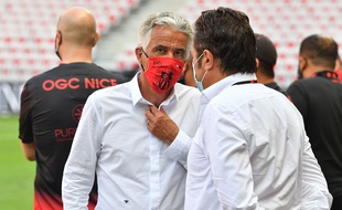 Jean Pierre Rivere, président de l'OGC Nice, avant le match contre le RC Lens