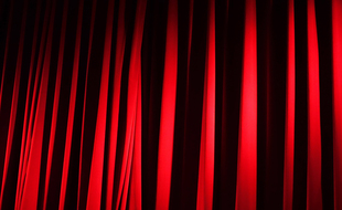 Un rideau de théâtre. Illustration.