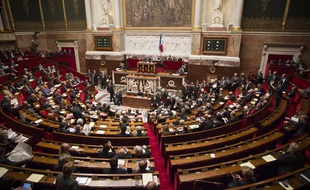 L'hémicycle de l'Assemblée Nationale lors des questions au gourvernement, le 10 avril 2013.