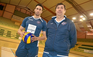 Matteo Martino, et son nouvel entraîneur, Philippe Blain.