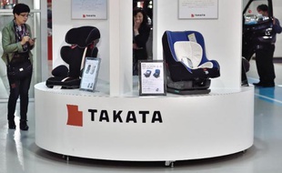 Le stand Takata lors d'un salon à Tokyo, le 11 novembre 2014