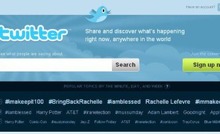 La nouvelle page d'accueil de Twitter, lancée le 29 juillet 2009