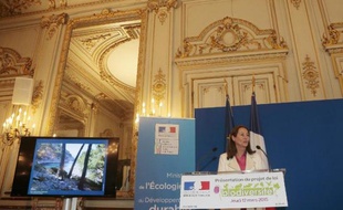 La ministre française de l'Ecologie Ségolène Royal présente le projet de Loi sur la biodiversité, le 12 mars 2015 à Paris