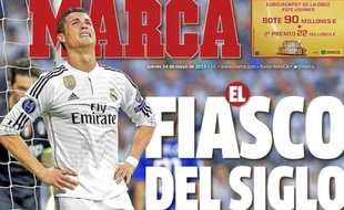 La Une du quotidien sportif madrilène Marca, le 14 mai 2015.