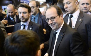 François Hollande au Salon de l'agriculture à Paris le 21 février 2015