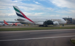 Un Airbus A380 de la compagnie Emirates