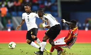 Le match entre l'Ouganda et le Ghana, lors de la Coupe d'Afrique des Nations, le 17 janvier 2017.
