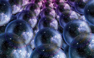 Représentation de multi-univers par l'artiste Jonathan Price en couverture du livre «Who's Afraid of the Multiverse», de Jeffrey A. Zweerink