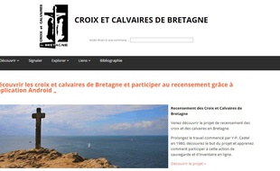 Capture d'écran du site recensant les croix et calvaires de Bretagne.