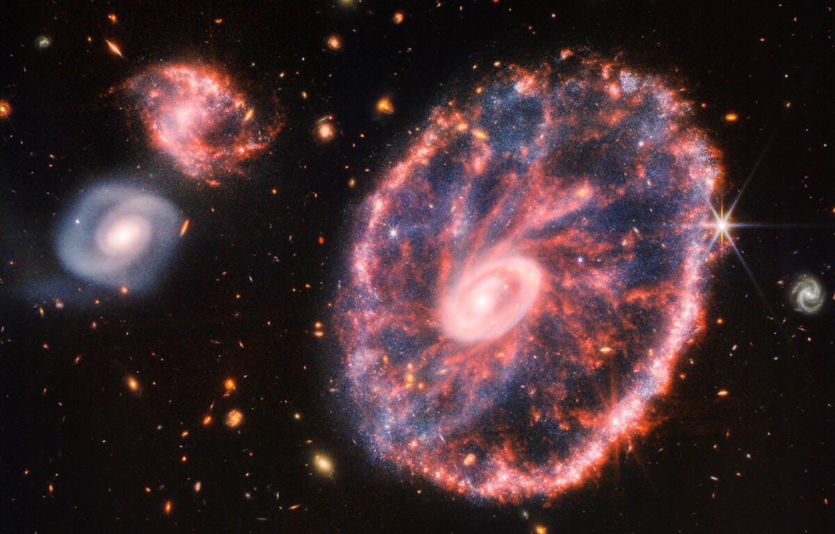 Il telescopio James Webb mostra un’immagine spettacolare della galassia della Roue de chariot