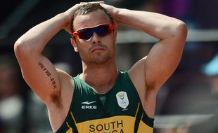 Oscar Pistorius, le 9 août 2012, lors des Jeux paralympiques de Londres.
