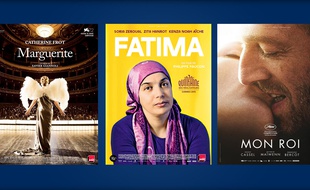 Les affiches des films «Marguerite», «Fatima» et «Mon roi», nommés aux César 2016.