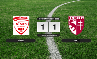 Ligue 1, 15ème journée: Match nul entre Nîmes et Metz (1-1)