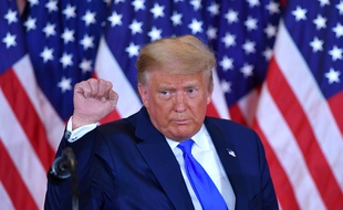 Donald Trump lors de sa conférence de presse, le 4 novembre 2020.