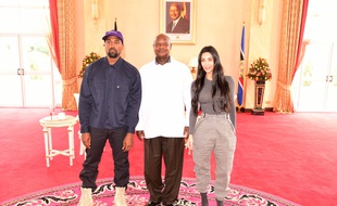 Kanye West et Kim Kardashian ont rencontré le président de l'Ouganda le 15 octobre 2018.
