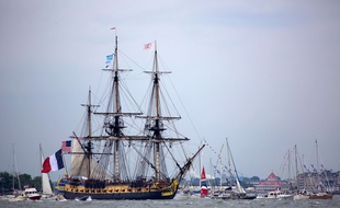 L'Hermione à New-York, le 4 juillet 201 (AP Photo/Craig Ruttle)/NYCR109/826157013161/1507042042