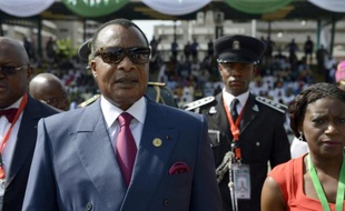 Le président congolais Denis Sassou Nguesso à Abuja le 29 mai 2015