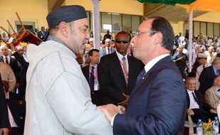 François Hollande et le roi du Maroc Mohammed VI à Bamako en septembre 2013.