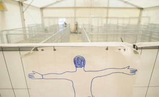Un centre de réfugiés vide à Spielfeld, en Autriche, près de la frontière avec la Slovénie, le 19 février 2016