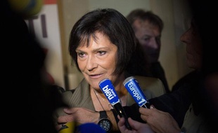 La ministre déléguée aux Handicapés Marie-Arlette Carlotti, le 13 octobre 2013 après sa défaite à la primaire socialiste à Marseille.