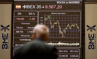 La Bourse de Madrid le 26 novembre 2010.