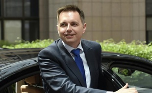 Le ministre slovaque des Finances Peter Kazimir le 11 mai 2015 à Bruxelles