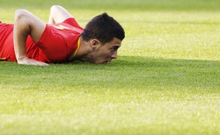 L'attaquant belge Eden Hazard, lors d'un match avec la sélection belge, le 19 mai 2010 contre la Bulgarie, à Bruxelles.