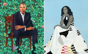 Les portraits officiels de Barack et Michelle Obama, peints par Kehinde Wiley et Amy Sherald.