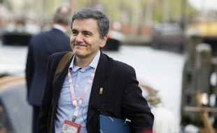 Le ministre grec des Finances, Euclide Tsakalotos, à Amsterdam le 22 avril 2016