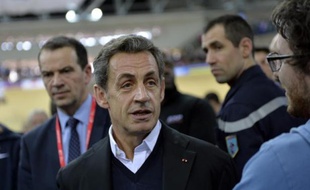 L'ancien président de la République Nicolas Sarkozy à Saint-Quentin-en-Yvelines, le 22 février 2015