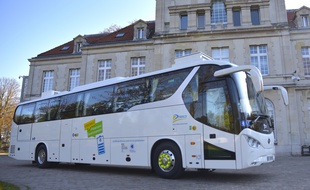 L'autocar électrique acheté par la ville de Drancy.