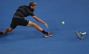 Benoît Paire a remonté deux sets à Dominic Thiem mais a fini par s'incliner, lors du premier tour de l'Open d'Australie, le 15 janvier 2019.