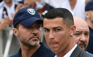 Cristiano Ronaldo lors de sa présentation avec la Juve.