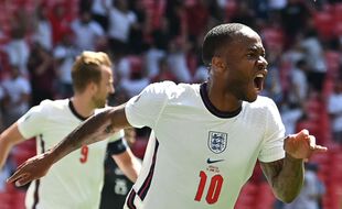 Raheem Sterling, l'unique buteur de la victoire anglaise sur la Croatie, ce dimanche à Wembley.