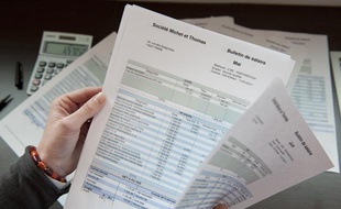 Fiche de paie, bulletin de salaire, illustration.