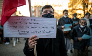 Plusieurs rassemblements catholiques ont eu lieu en France dimanche, comme ici à Toulouse