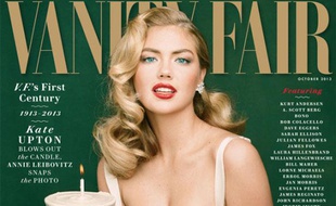Kate Upton fait la une du numéro anniversaire de «Vanity Fair» américain.