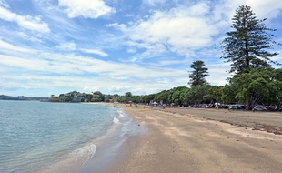 Une plage à Auckland (illustration).