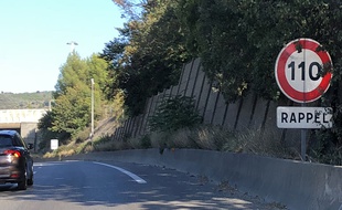 Pendant la nuit de dimanche à lundi, la vitesse est passée de 110 à 90 km/h sur quatre kilomètres (Illustration)