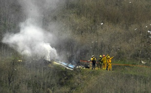 La zone du crash de l'hélicoptère transportant Kobe Bryant, le 26 janvier 2020.