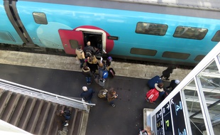 Un train Ouigo en gare de Rennes (Illustration).