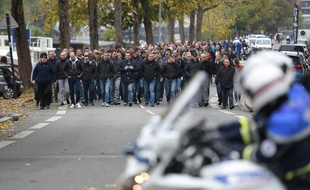La manifestation des policiers à Nantes