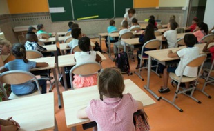 Des élèves de primaire le 1er septembre 2015 à Marseille
