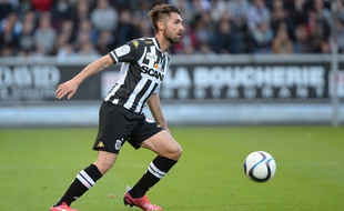 Olivier Auriac lors du match entre Angers et Reims le 22 septembre 2015.